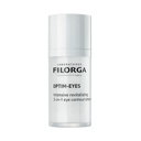 Filorga Optim-Eyes očný krém, Revitalizovanie 3-in-1 kožné ošetrenie pre rýchle zníženie tmavých kruhov, vrásky a opuch okolo očí, 0,5 fl. oz.