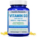 Vitamín D3 4000 IU Dietetický doplnok na podporu zdravej kostnej a imunitnej funkcie, jednoduché prehltnutie 360 softgelov