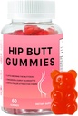 Hip Butt BBL Gumies for Butt Fast Growth and Enhance, 60 Booty Gummies for Bigger Butt Fast, Booty Gummies for Weight Gainer for Women Butt Enhancement