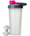Pan Pen Shaker Fľaše pre proteínové zmesi - 28 oz, Gray & Pink Protein Shaker s Whisk guľou