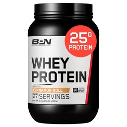 BARE VÝKONNOSTNÁ Výživa, BPN Srvátkový proteín + Casein Protein Powder Blend, škorica Roll 25g Protein per Serving podporuje Lean svalového tkaniva zotavenie, 27 porcií, tretia strana testované