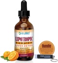 Celosvetová výživa: Animovaný Lipotropný komplex - kyselina listová, vitamín B12, vitamín B6 - Non GMO, bezlepkové, ľahko použiteľné 2oz Lipotropné kvapky s multi-purposovým kľúčom
