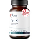 Designs for Health TRI-K - Three Forms of Vitamin K + GG, High Potency Supplement - 2000mcg Vitamín K1, 500mcg K2 MK-4 - Non-GMO + Gluten Free (60 Softgels)