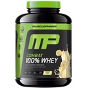 MusclePharm Combat 100% Srvátka Protein Powder, Banánová Mliečna aróma, Rýchla obnova a svalová Gain s srvátkovým proteínom Izolát, vysoký proteínový prášok pre ženy a mužov, bez lepku, 5 lb, 70 Servisov