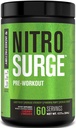 Jacked Factory NITROSURGE Pre Cvičenie Supplement - nekonečná energia, okamžitá sila Zisky, jasné zameranie, intenzívne čerpadlá - NO Booster & Výkonný preworkout Energy Powder - 60 Servings, Cherry Limeade