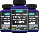 2 v 1 vylepšená formula: vitamín B1 s benfotiamínom 500 mg, Fat Rozpustný doplnok vitamínu B-1, 500 mg - 120 kapsúl (3)