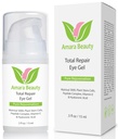 Amara Beauty Eye Cream Gel for Dark Circles and Puffiness with Peptides & Hyaluronic Acid, 0,5 fl. oz.