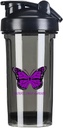 Informovanosť o rakovine pankreasu 18 Ounce Shaker Fľaša Nápojový mixér Leak-odolný pred cvičením Proteín Shakes Nahradenie jedla Shakes Fľaše 500ML/18 Oz Black &-1-1