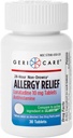 GeriCare Loratadine 10 mg Non-Drowsy 24-Hour Alergy Relief, Antihistaminika Alergie / Sinus Tablety na podporu Runny Nose, Kýchanie, Svrbenie, 30 Počet, 1 Balenie.