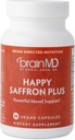 Dr Amen BrainMD Happy Saffron Plus - 90 kapsúl, balenie 2 - Saffron flower Extract, Curcumin & Zinc - Vegan, Gluten Free - 60 celkové služby