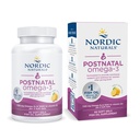 Nordic Naturals Postnatal Omega-3, Citrón - 60 mäkkých gélov - 1120 Celkový Omega-3 + 1000 IU Vitamín D3 - Formulovaný pre nové mamičky; Podporuje optimálnu wellness, pozitívna nálada, zdravý metabolizmus - 30 porcií