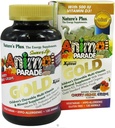 NaturesPlus Animal Parade Gold Detský multivitamín - rozmanité Cherry, Orange & Grape flavors - 120 Žuvacie tablety pre zvieratá, balenie 2 - Vegan, Gluten Free - 120 Celkové služby