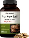 NatureBell Turkey Tail Mushroom Kapsule 15,000mg Per Serving, 240 Gróf 
