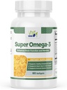 Super Omega-3 rybí olej, podporuje zdravie srdca, 1000 Mg, 300 Mg Omega-3, Rýchle vydanie Softgels, Made in USA, 60 Softgels
