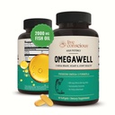 Živé Vedomé OmegaWell Omega 3 Rybí olej - 2000mg Kapsule: srdce, mozog, & Joint Support - 800 mg EPA 600 mg DHA - Trvalo dostupné - Softgels - 30 Day Supply