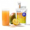 Elektrolytové powder pakety spoločnosti Absorbcia - Rekuperácia cvičení a hydratačný nápoj Mix s Lipozomálnym glutatiónom, vitamínom C a metylovanými B vitamínmi - mango citrónová (28 tyčiniek)