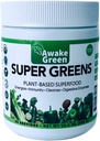 Prebuďte sa Green - Super Greens - Superfood Powder - USDA Organic Non-GMO Vegan Supplement - for Digestive & Bloating Relief - 20+ Celopotraviny (Spirulina, pšenica tráva, jačmeň), Probiotiká, Fiber & Enzymes