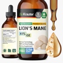 BIO KRAUTER Lions Mane Liquid Extract - Mushroom Supplement for Brain Support - Vegan Lions Mane Supplement - Alkohol & Sugar Free Drops - 4 Fl.Oz.