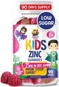 Zinkové Gumičky pre deti - Žuvateľný zinok Gumový doplnok pre deti Imunitná podpora - Nízky cukor Natural Antioxidant Non-GMO vitamíny žuvačky pre batoľatá a dospievajúcich - 90 Gummy