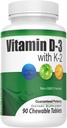Žuvateľný vitamín D3 (2 000 IU) + K2 (MK7 75mcg)