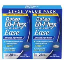 Osteo Bi-Flex Ease Advanced Triple Action with Vitamín D Joint Supplements, Mini-Tablets, 28 gróf, Balíček po 2