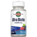KAL Ultra Biotin 10000mcg ActivMelt, Vlasy rast doplnok, vysoká potencia vitamín B7 pre zdravé vlasy, koža, nechty a energetická podpora, Vegetariánska, Prírodné zmiešané Berry chuť, 60 Serv, 60 Micro tablety
