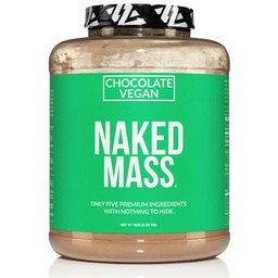 Naked Vegan hmotnosť - čokoláda Vegan hmotnosť Gainer - 1,280 kalórií, non-GMO, sója a lepidlo zadarmo, žiadne umelé zložky - 8LB hromadne - 11 porcií