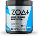 ZOA+ Zero Sugar Pre Workout Powder, Wild Berry - NSF Certified for Sport with Electrolytes, Creatin, Beta Alanine, Ginkgo Biloba, 200mg Caffeine - 25 Servings