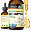 BIO KRAUTER harmančekové kvety Tinktúra - harmančekový extrakt - obsahuje apigenin - doplnok pre podporu relaxácie a pokoja - Alkohol a cukor bez - Vegan kvapky 2 Fl.Oz.