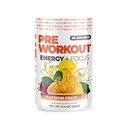 O čase pred tréningom energie + Focus, mučenka ovocie 60mg kofeínu zo zeleného čaju, prírodné príchute, žiadne nervozity alebo trhliny, žiadny stimul, lepok bez cukru, bez cukru, 60 porcií