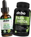 Oregano Oil Organic Liquid Drops & Gut Health Caps - Oil of Oregano Drops Tinture Extract & Intestinálne pilulky bylinné červy Black Walnut Cloves Immune Support - Herbal Organic