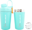 Ozizo Protein Mixing Cup for Protein Mixes, 20 Ounces Stainless Steel Protein Shaker Bottle, Izolated, Leak Proof, Odor Resistant, Malá Cute Gym Mixer pre mužov, Ženy, chlapci, Dievčatá, Hot & Cold Drinks