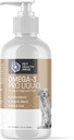 Omega 3 Rybí olej pre psy - Omega 3 Pro pleť & Coat Dog Fish Oil Supplement w/Pump - Rybí olej Dog Omega 3 Supplement - EPA & DHA Mastné kyseliny Fish Oil pre psy Skin and Coat - 8 oz