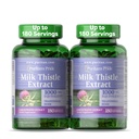Puritánske pýchové mlieko Thitle Silymarin 4:1 Koncentračný extrakt 200 mg (ekvivalent 1000 Mg) Dietary Supplement for Liver Support, 6 Month Supply, 180 count 2-Pack