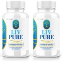 Rize laboratóriá - LivPure Powered by Nature - Advanced Formula - Čistá podpora diétne doplnok pre podporu pečene, Extra sila, Vegan, Pilulky funkcie pečene (120 Kapsule)