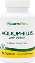 Príroda Plus Acidophilus s pektínom - 90 kapsúl - Probiotické doplnky s 1 miliardami životaschopných buniek a pektínu - Vegan, bez lepku - 90 porcií