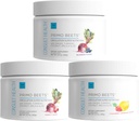 Consult Health Primo Repets Repeet Root Powder Drink Mix s nitrátmi, Denná podpora cirkulácie s zázvorom a kurkumou, 3 Balíčky príchute, Čerešne, čučoriedky a jahody Lemonade 6.5 oz Každý