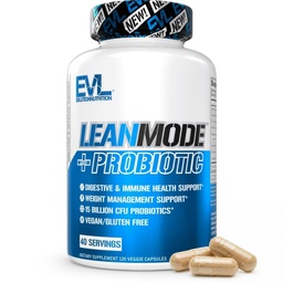 Elution Nutrition Leanmode + Probiotic, Advanced Probiotic Capsule Supplement, 15 miliárd CFUs per Serving, Digestive Support & Gut Health (40 Servings)
