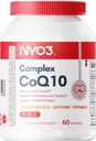 CoQ10 200 mg s lecitínom a vitamínmi E, ultra vysoká absorpcia, antioxidant pre srdce zdravie a výrobu energie, vysoký obsah enzýmu Q10, bez lepku, non-GMO, 60 dní