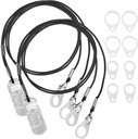 MEDca sluchové klipy - ochranný držiak s anti stratený lanyard Cord - lano s slučkami a klip a bezpečnosť Clip Ideálne pre za uchové sluchové pomôcky a osobné zvukové zosilňovače, (Sack of 2)