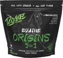 ROGUE PET SCIENCE Origins 5-in-1 Horse Supplement - Pelleted Equine Food Topper w/Natural Omega 3 Fish Oil - Podporuje zdravie Gut, Ulcer Relief & Joints-Helps Alergie, Skin and Coat Health (5 lbs)
