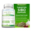 Schválená veda Siboprin - 60 Kapsule - Podpora Gut Balance, Soothe Intestinálna podráždenie, Pomoc s kŕdľami a ohýbanie - Kyselina kaprylová, Barberry, Oregano - Vegan