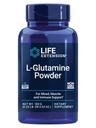 Life Extension L-Glutamine Powder, Amino Acid, Podporuje zdravie svalov a imunitného zdravia, Gluten-free, non-GMO, Vegetariánska, 100 Grams