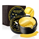 Pod očné záplaty, 24K zlatá očná maska, 60PCS pod očnou maskou, kolagénové gélové pads Patch ošetrenie pre odľahčenie vrások Puffy oči tmavé kruhy proti starnutiu hydratačné, jemné linky očné tašky ženy muži