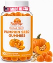 Pumpkin Seed Oil Gummies Sugar-free Prirodzene ochutená- Tekvicové Semeno olej pre rast vlasov, močový mechúr Tract Podpora, Young Skin Supplement - Vegan, Halal Pumpkin Seed Extract- 90 Počet