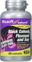 MASSON NATURAL Menopauza Trio: Black Cohosh, Ľanové semeno, & Soy (Extended Release) - May Alleviate Hot Flash & Night Sweats*, podporuje zdravý Hormone Balance*, 30 Caplets