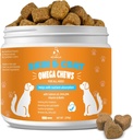 Skin and Coat Chews for Psy - Svrbiace kože pes doplnok Podpora Hot Spots Comfort a Shedding Alergie Spoločné zdravie s Omega 3 Rybí olej, EPA a DHA mastné kyseliny, Bacon Flavor 100 Počet mäkkých liečbe