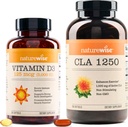 NatureWise vitamín D3 5000iu (125 μg) 1 rok dodávky CLA 1250 Prírodné cvičenie príslušenstvo