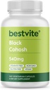 BESTVITE Black Cohosh 540mg (240 Vegetariánske kapsuly) - No Stearates - No Fillers - Vegan - Non GMO - Gluten Free