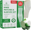 Teplé bylinné kolená Patches s 2 Kompresné rukávy - Self-vyhrievanie úľava Patches pre mužov a ženy, prírodné zložky pre upokojujúce podporu (12 Patch + 2 Kompresné rukávy)
